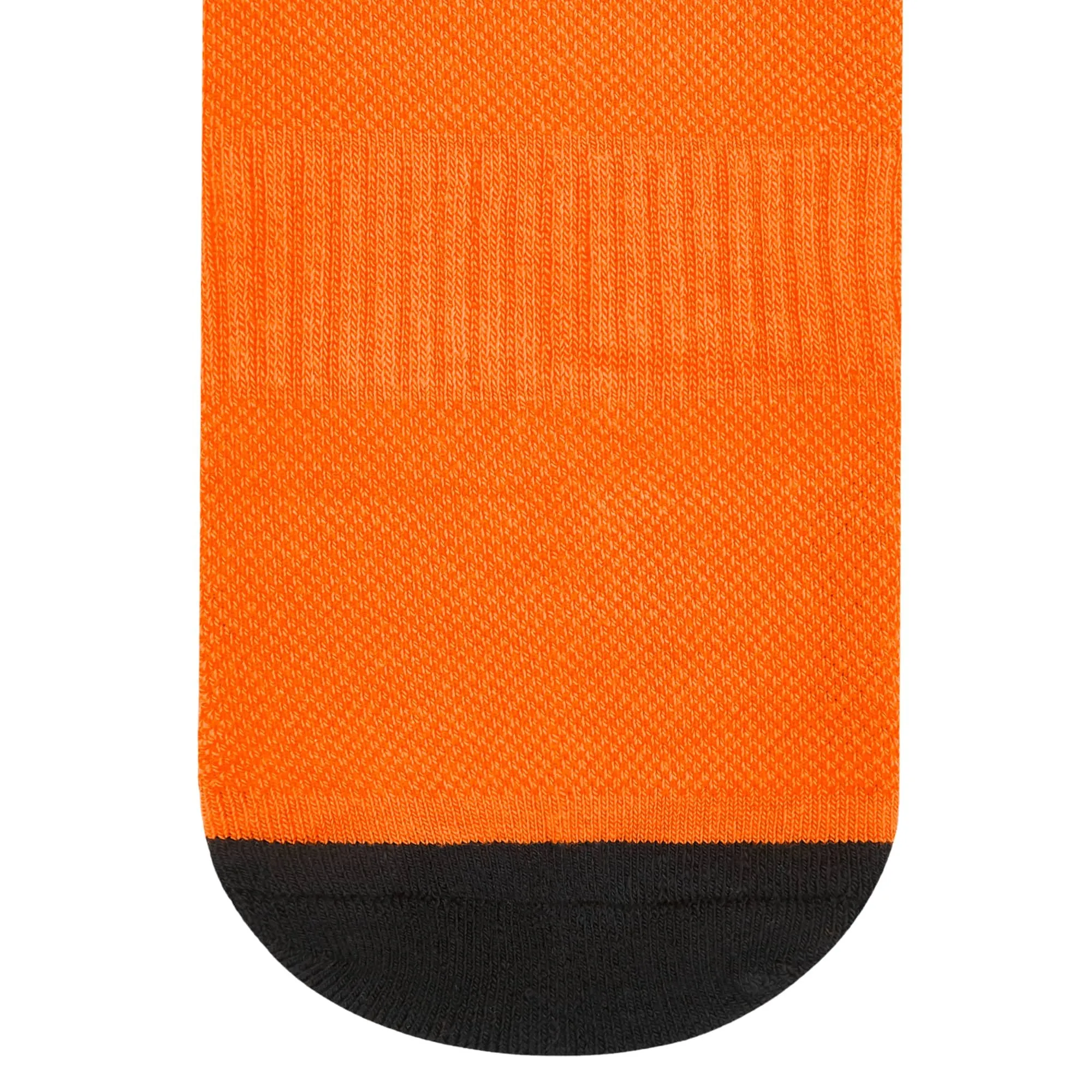 Dual Solid Orange/Black Bamboo Unisex Ankle Length Socks