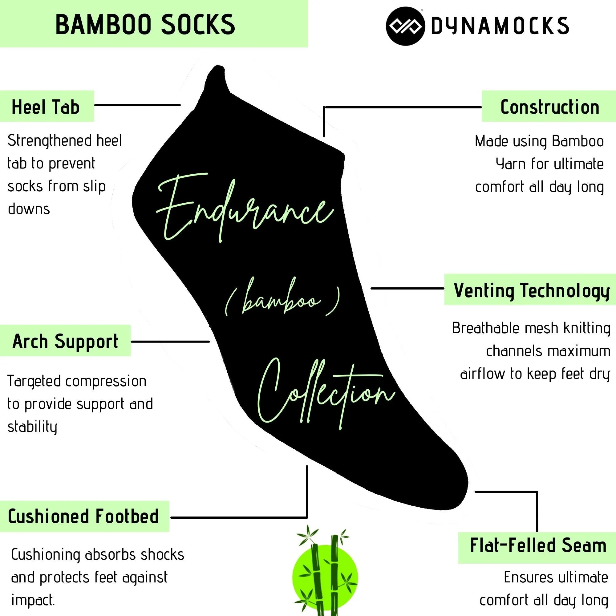 Dual Solid Orange/Black Bamboo Unisex Ankle Length Socks