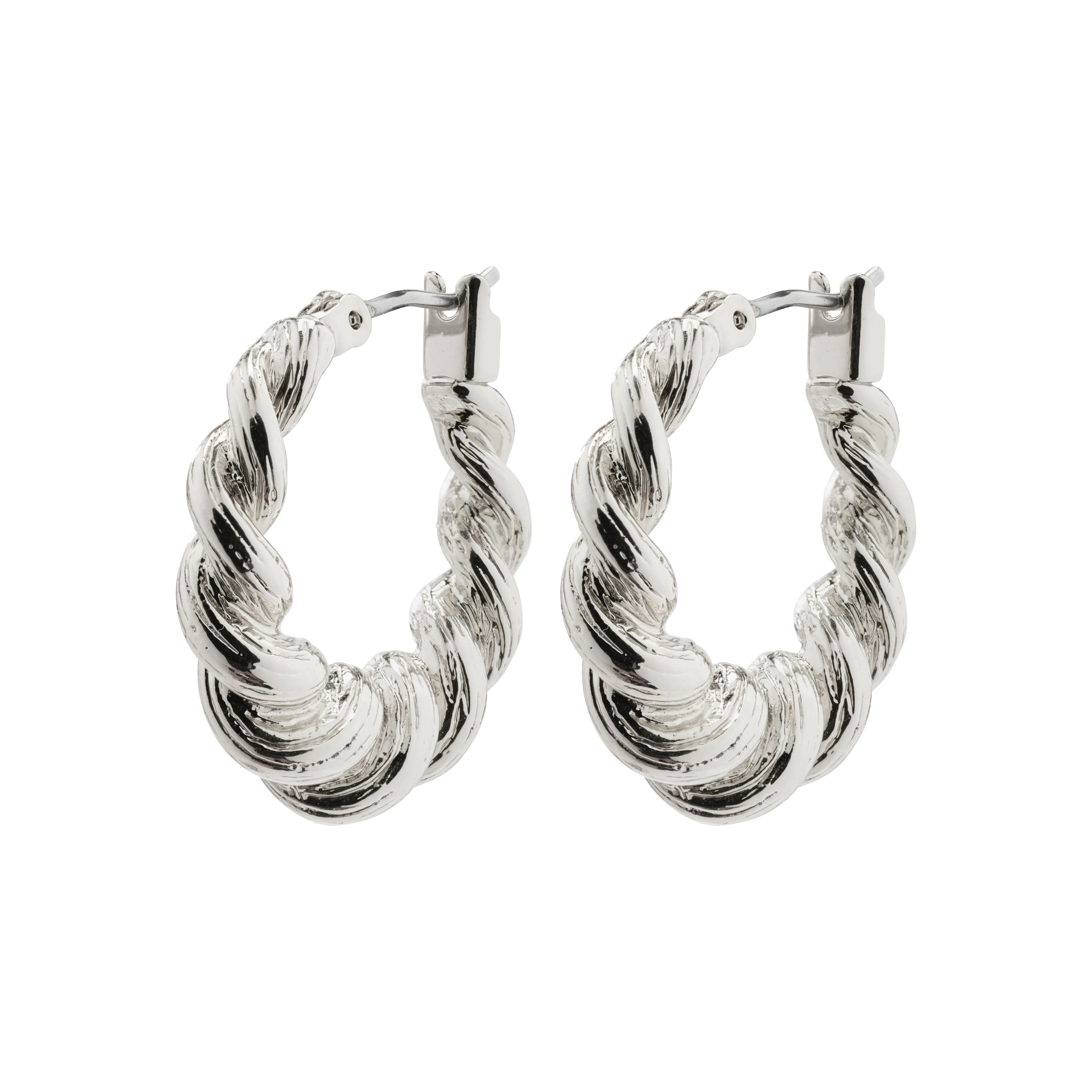 EILEEN twirl hoop earrings silver-plated