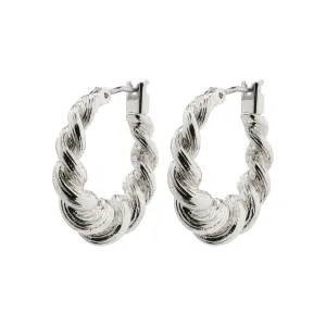 EILEEN twirl hoop earrings silver-plated