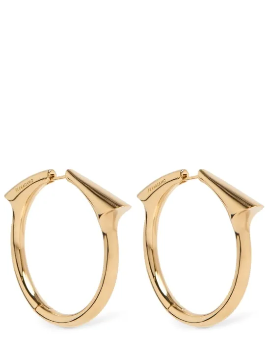 Ferragamo   Large Gancio Point hoop earrings 