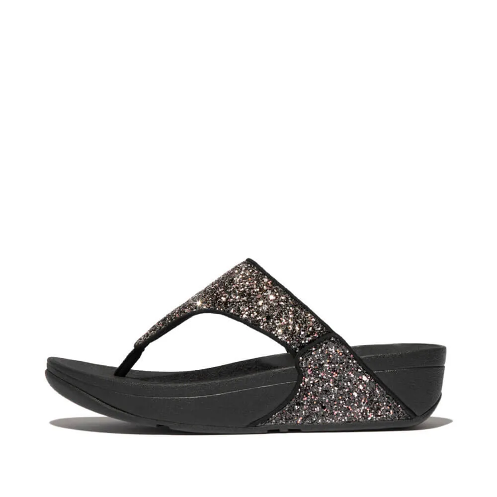 FitFlop Lulu Multi Tonal Glitter Sandals - Black Multi