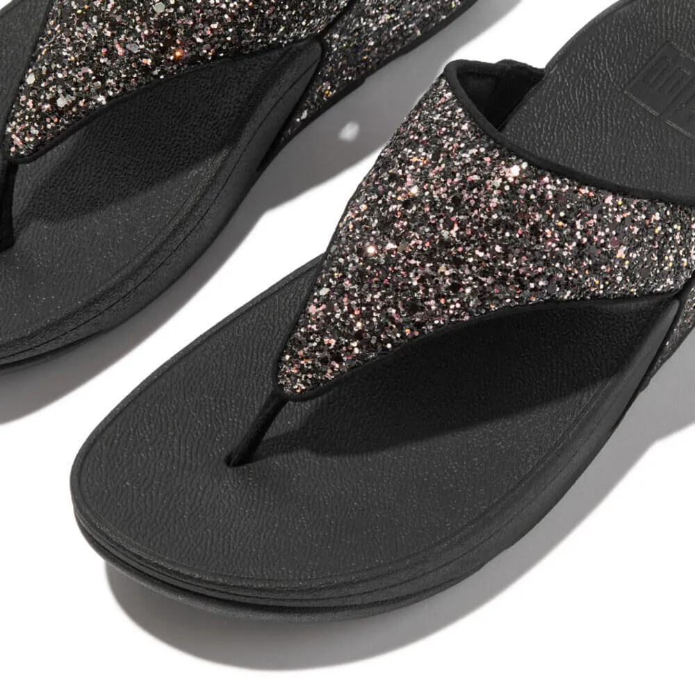 FitFlop Lulu Multi Tonal Glitter Sandals - Black Multi