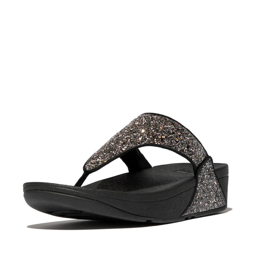 FitFlop Lulu Multi Tonal Glitter Sandals - Black Multi