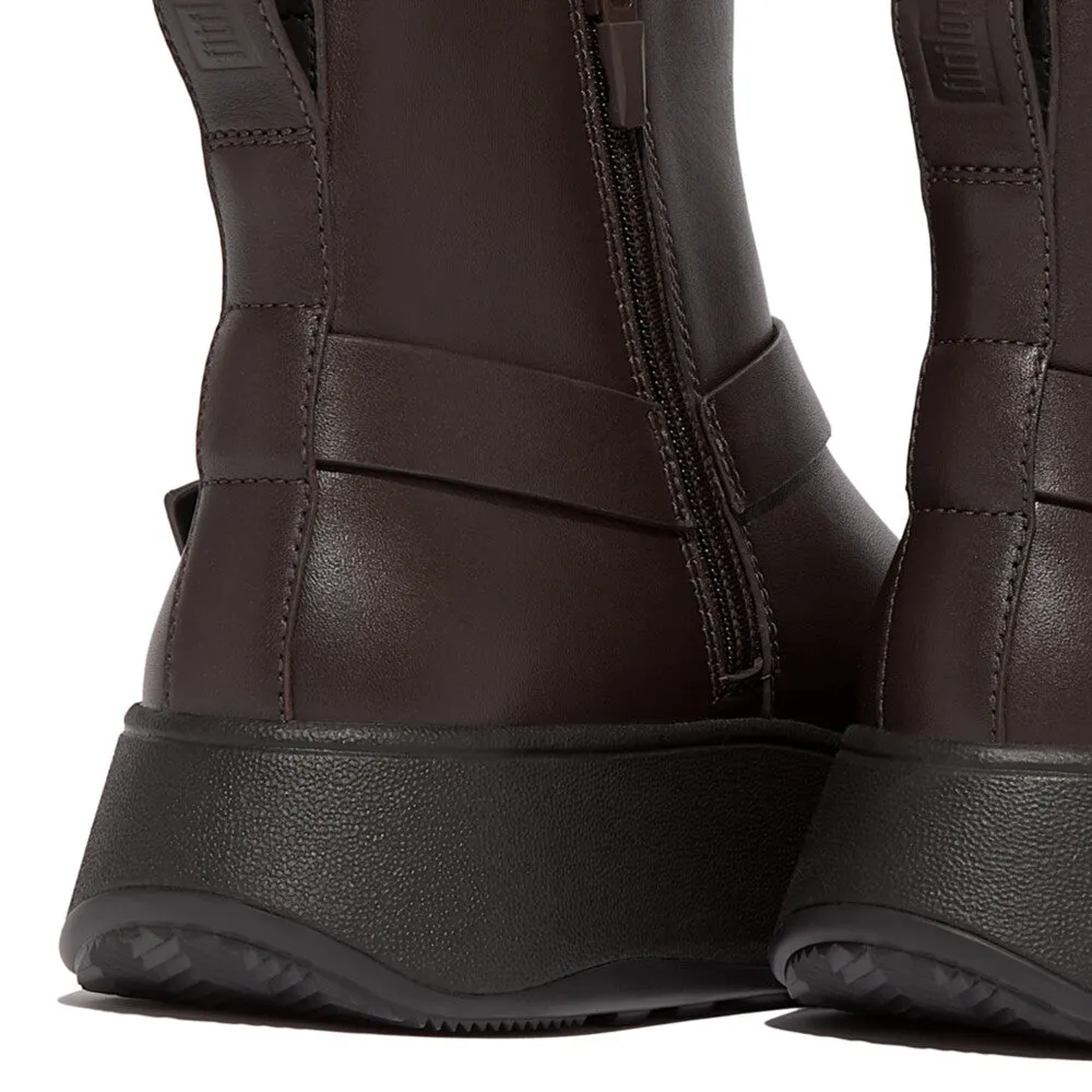 FitFlop x Song Hye Kyo <br>F-MODE Folded-Knot Leather Flatform Chelsea Boots