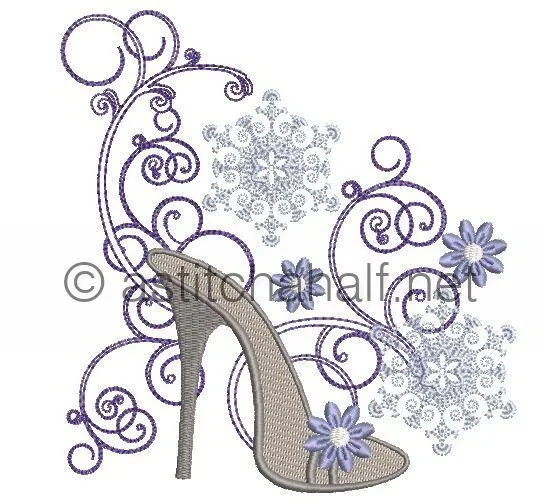 Flowery and Frosty Shoes