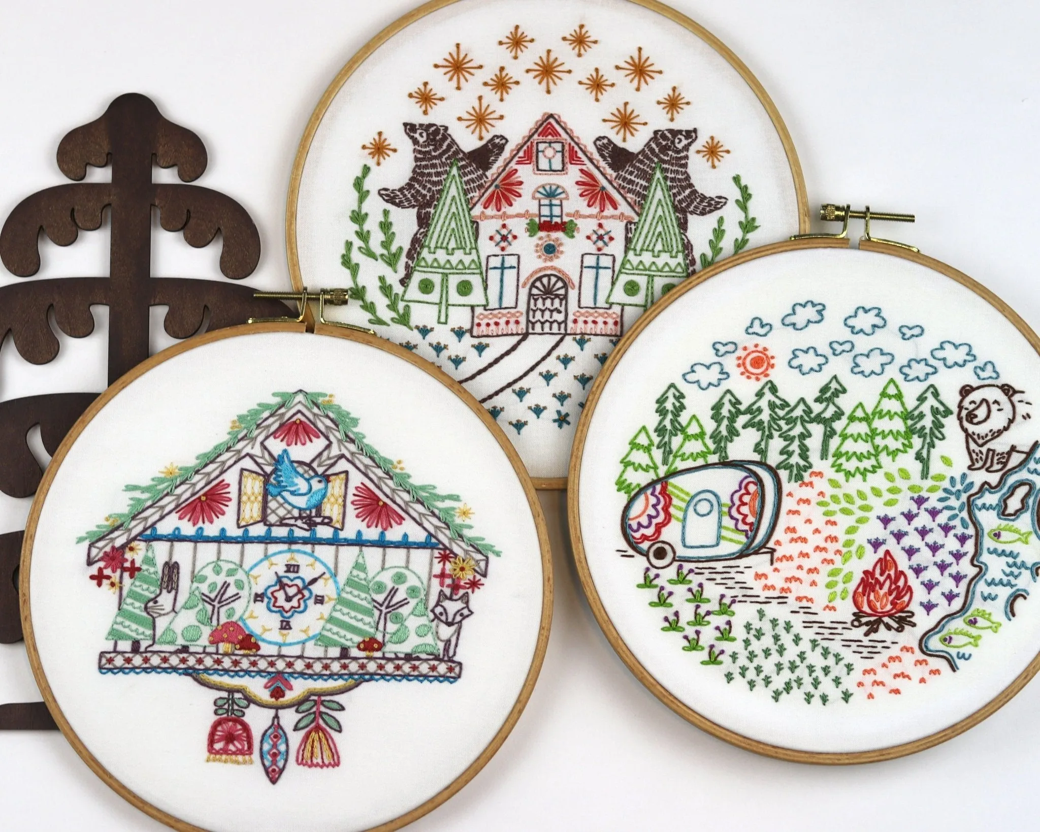 Forest Tales Embroidery Kit Bundle of 3