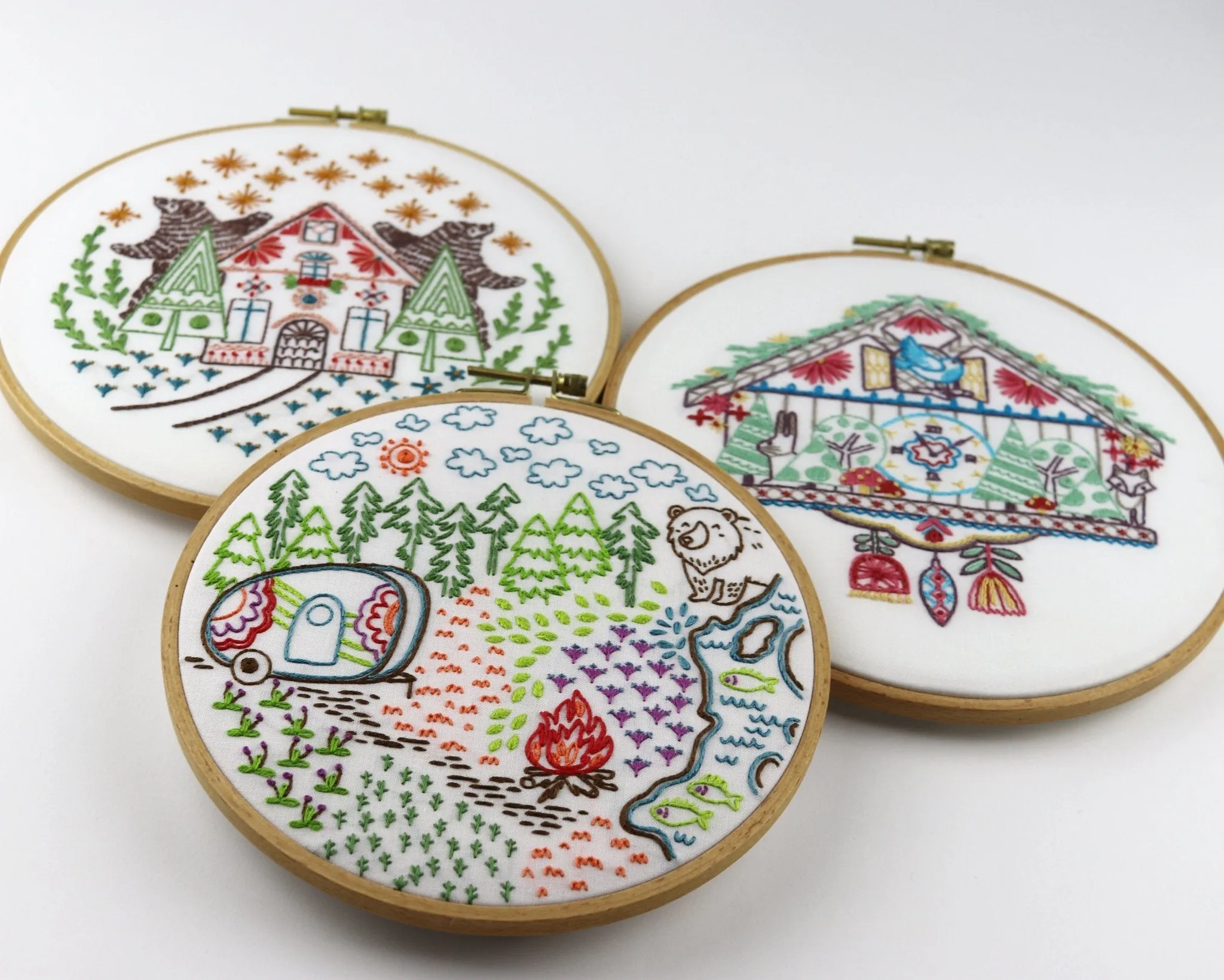 Forest Tales Embroidery Kit Bundle of 3