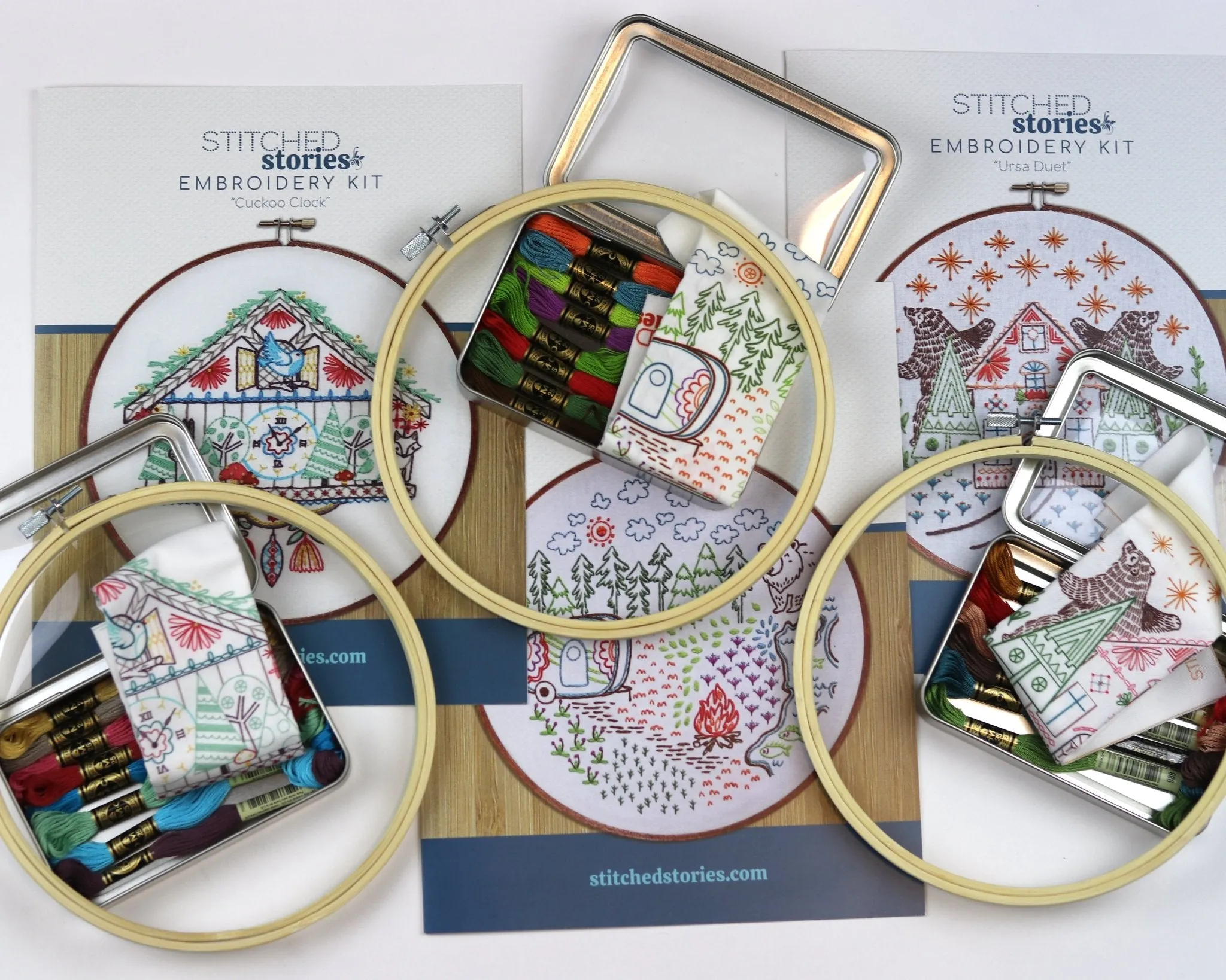 Forest Tales Embroidery Kit Bundle of 3