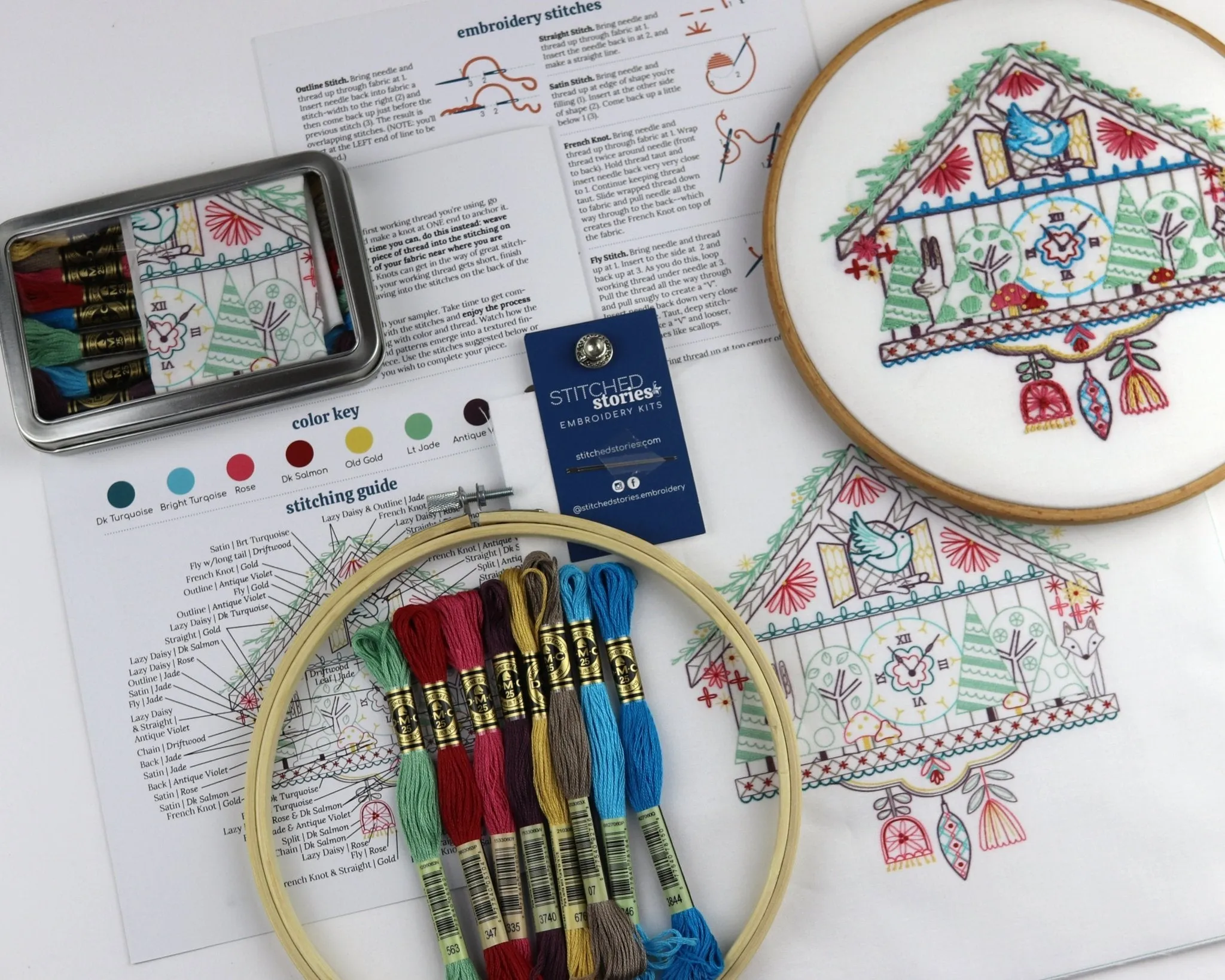 Forest Tales Embroidery Kit Bundle of 3