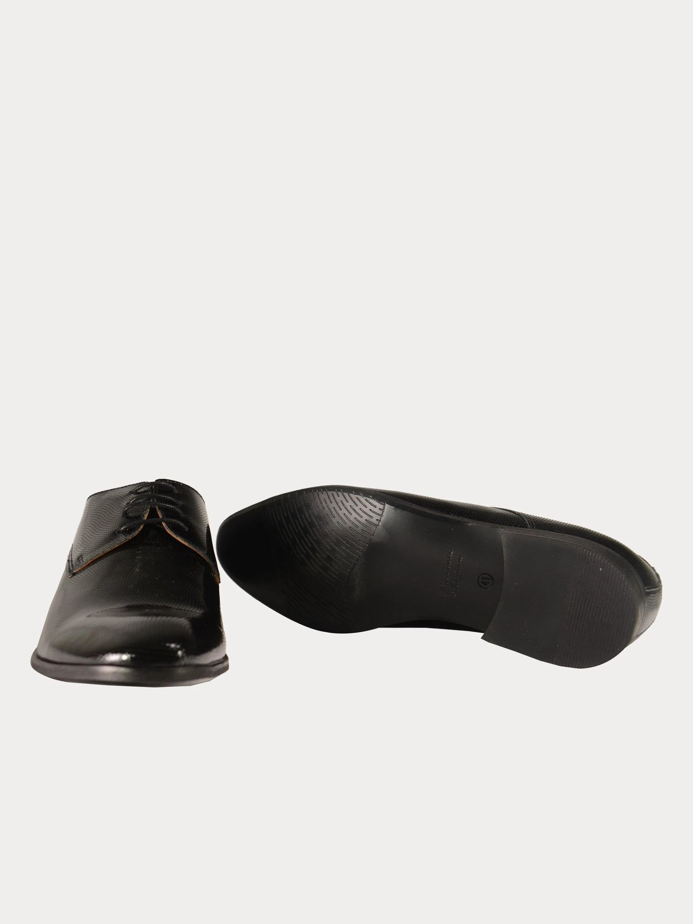 Franzini Men Formal Shoes in Black Leather