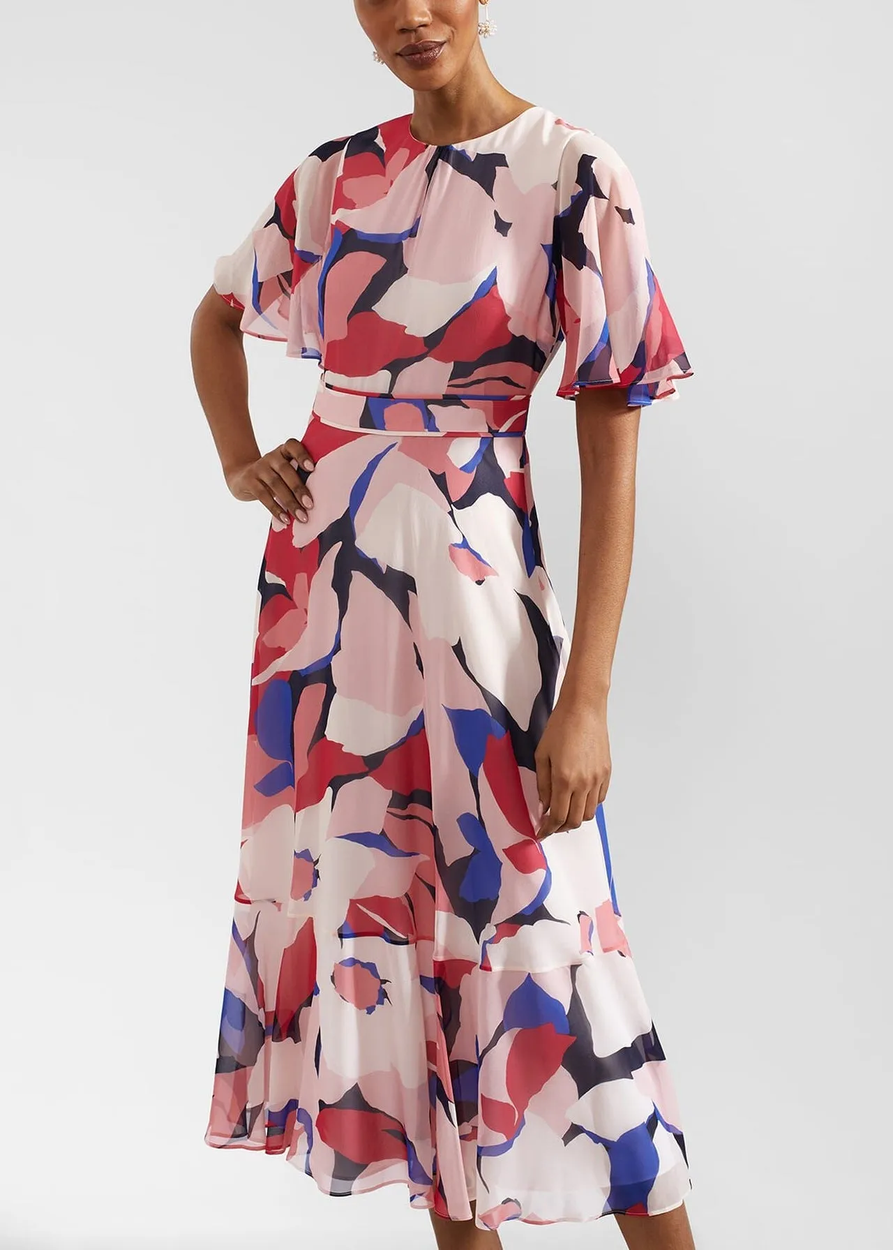 Freya Silk Dress 0124/5815/3793l00 Navy-Pink-Multi