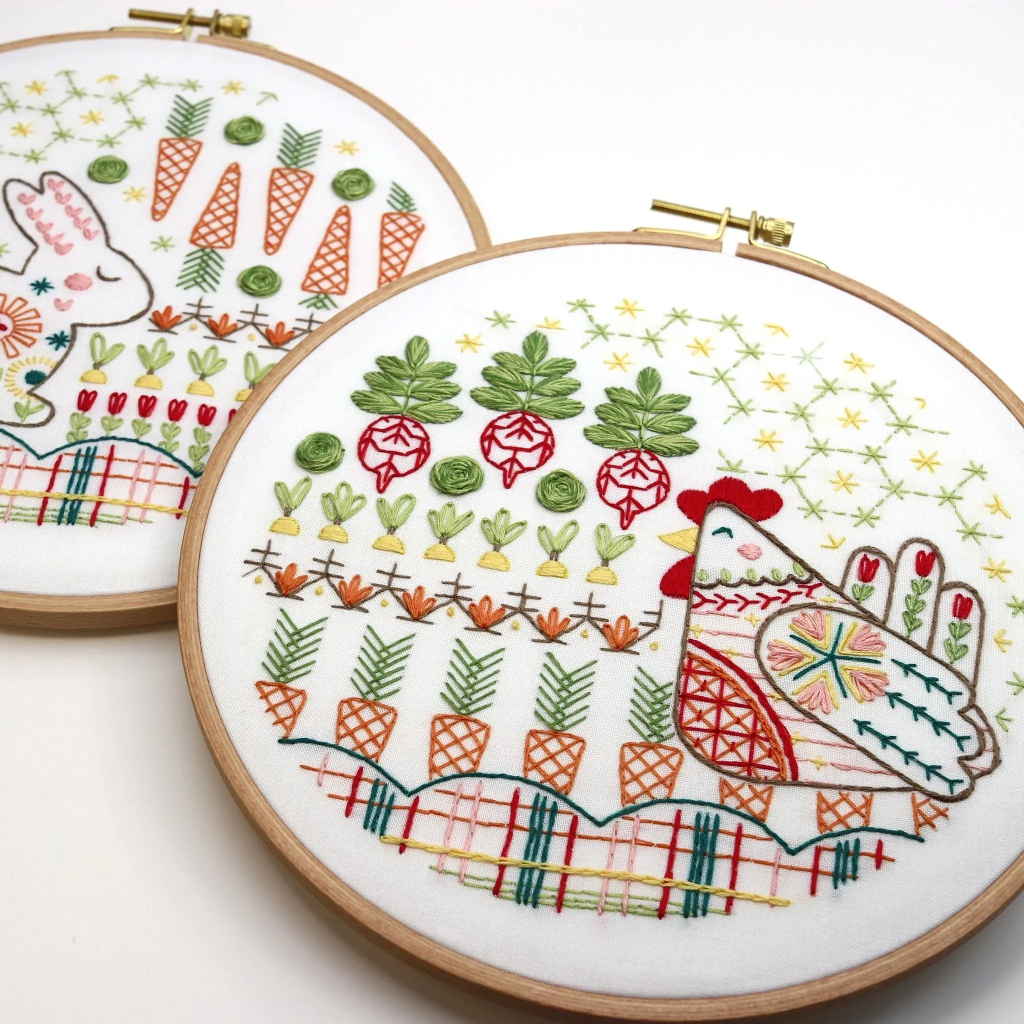 Garden Hen Printed Fabric Pattern
