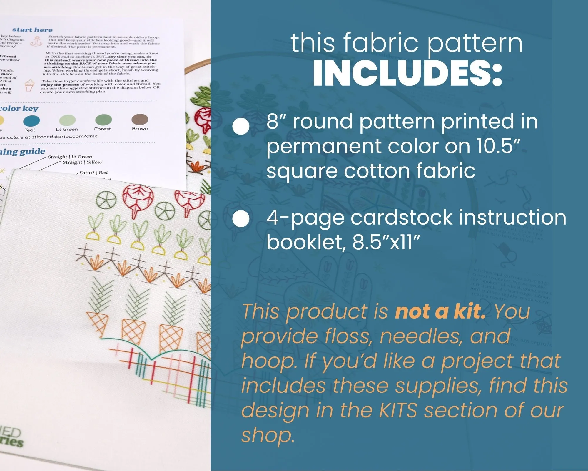 Garden Hen Printed Fabric Pattern