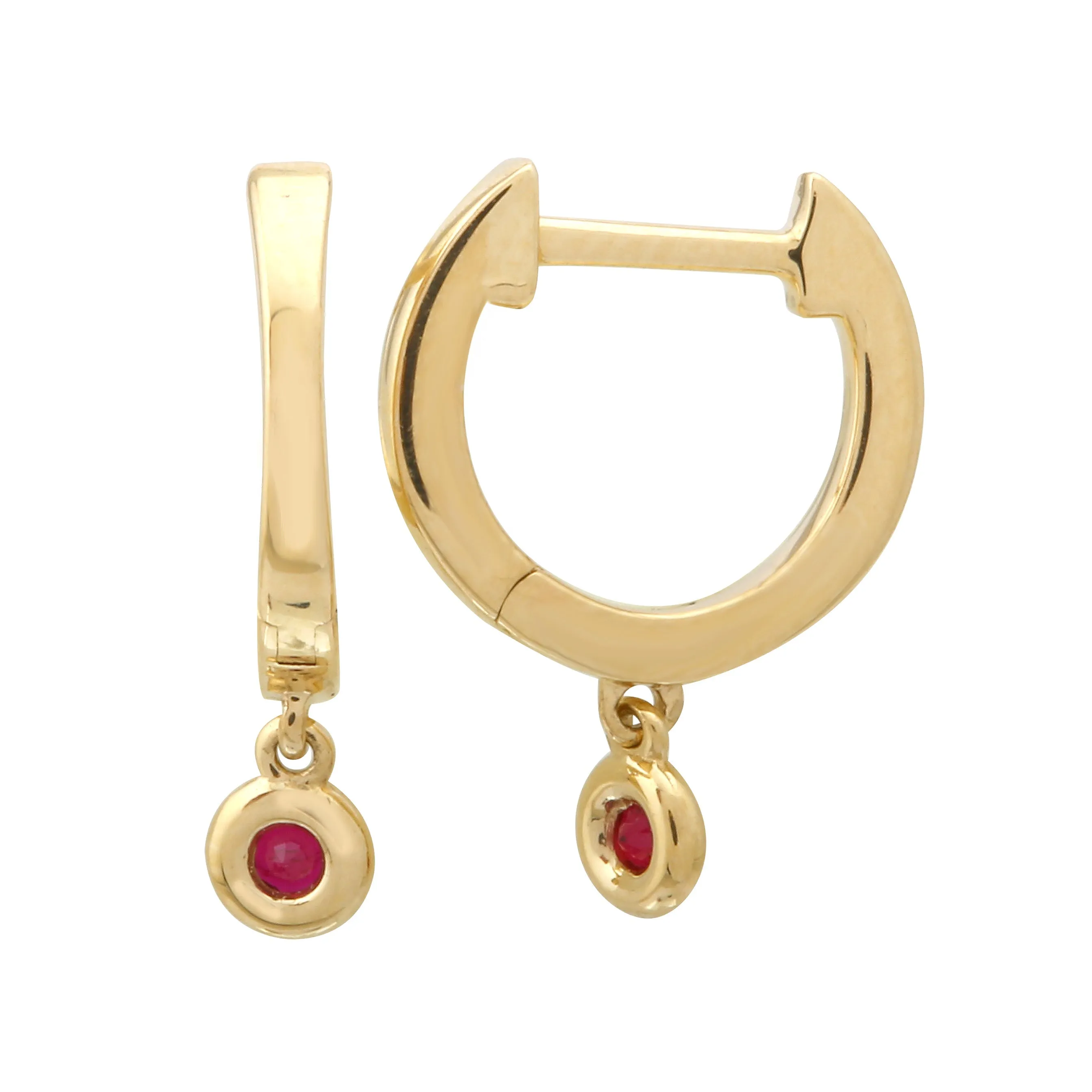 Gemstone Drop Huggies