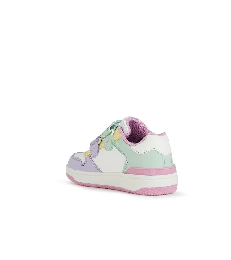 Geox Girls Slip On Colour Block Low Court Trainer Washiba - J45HXB