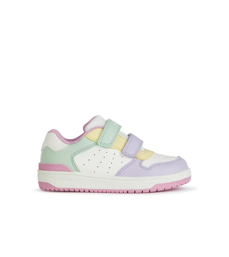 Geox Girls Slip On Colour Block Low Court Trainer Washiba - J45HXB