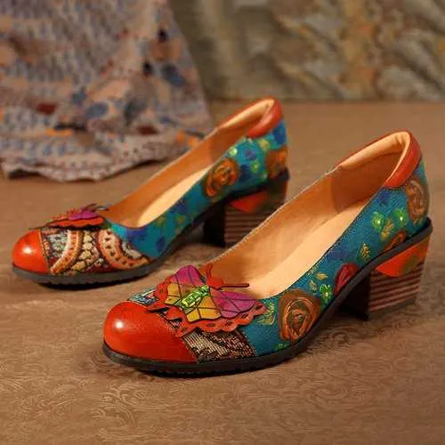 Hand Painted Butterfly Pumps
