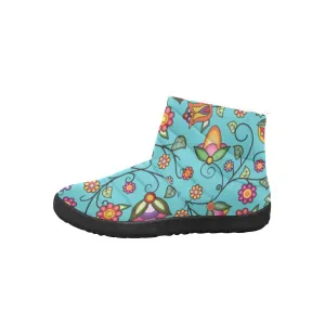 Heartbeat Petals Turquoise Men's Padded Winter Boot