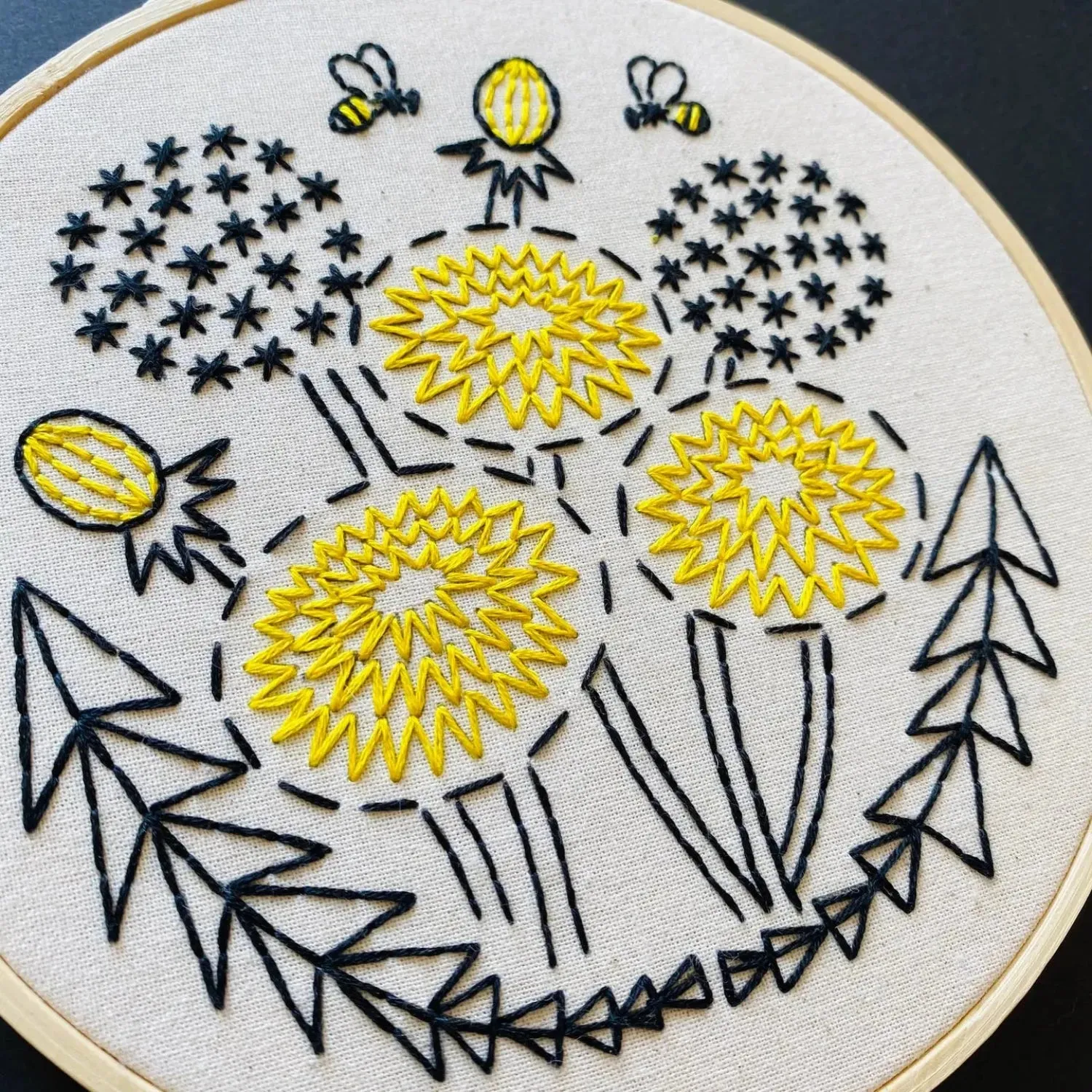 Hook Line & Tinker Complete Embroidery Kit - Dandelion