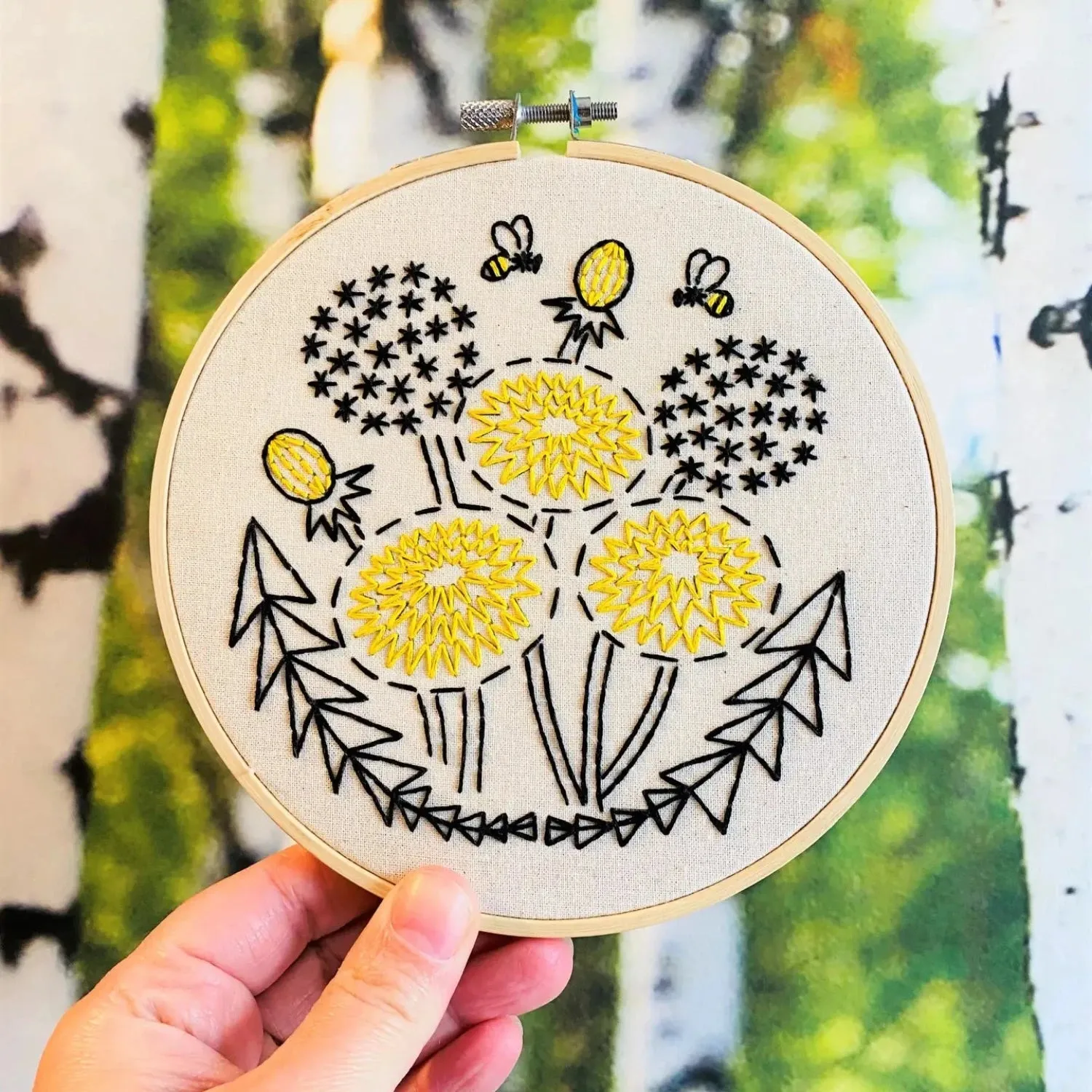 Hook Line & Tinker Complete Embroidery Kit - Dandelion