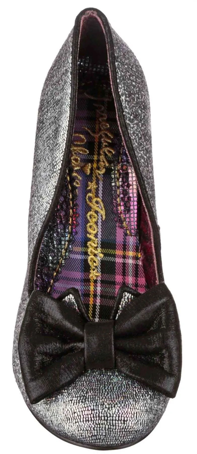 Irregular Choice Just In Time Black Multi Womens Court Shoes Heels