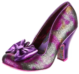 Irregular Choice Just In Time Purple Multi Womens Court Shoes Heels