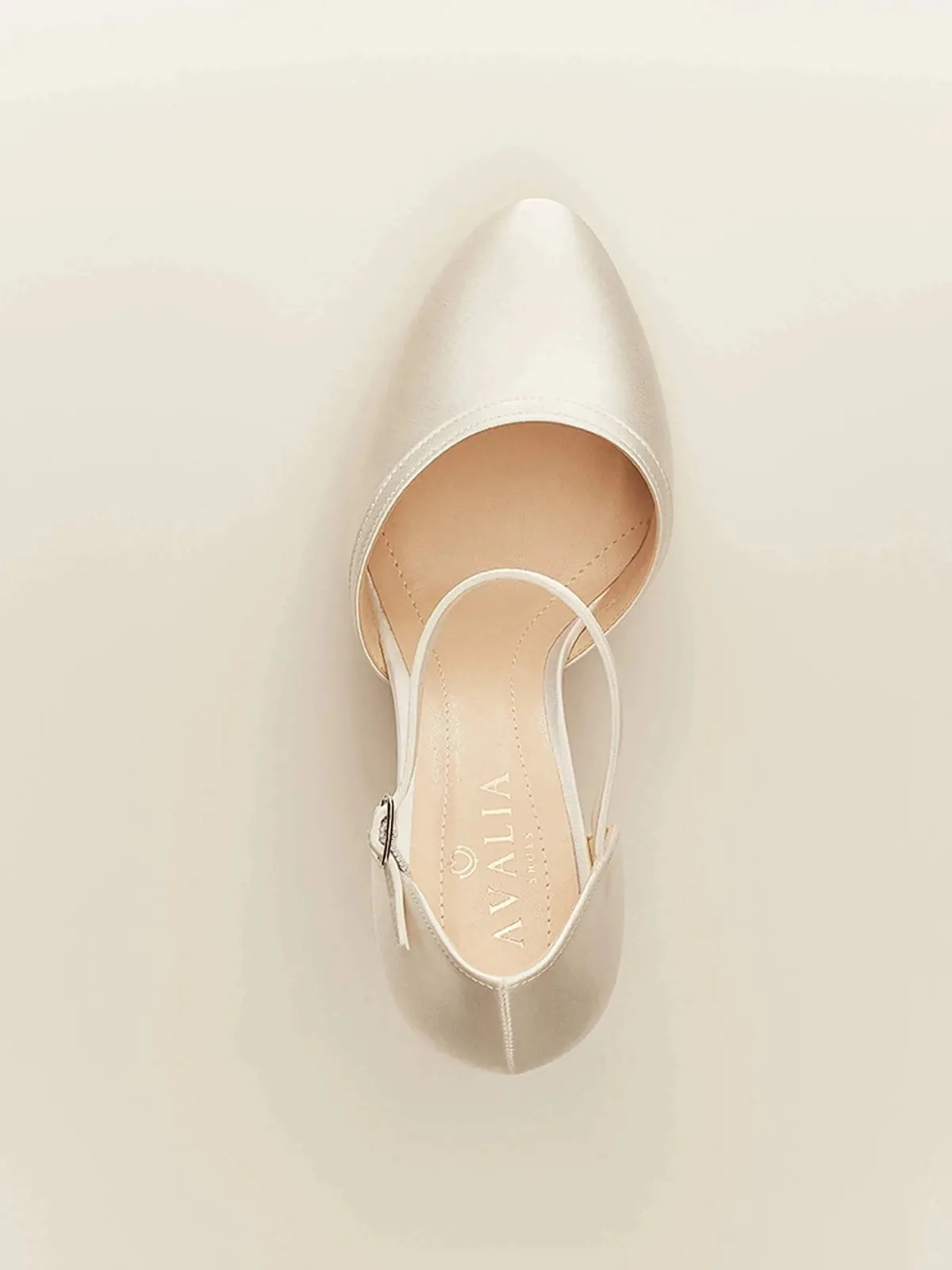 Ivory Satin Wedding Shoe, Stiletto Heel, DONA