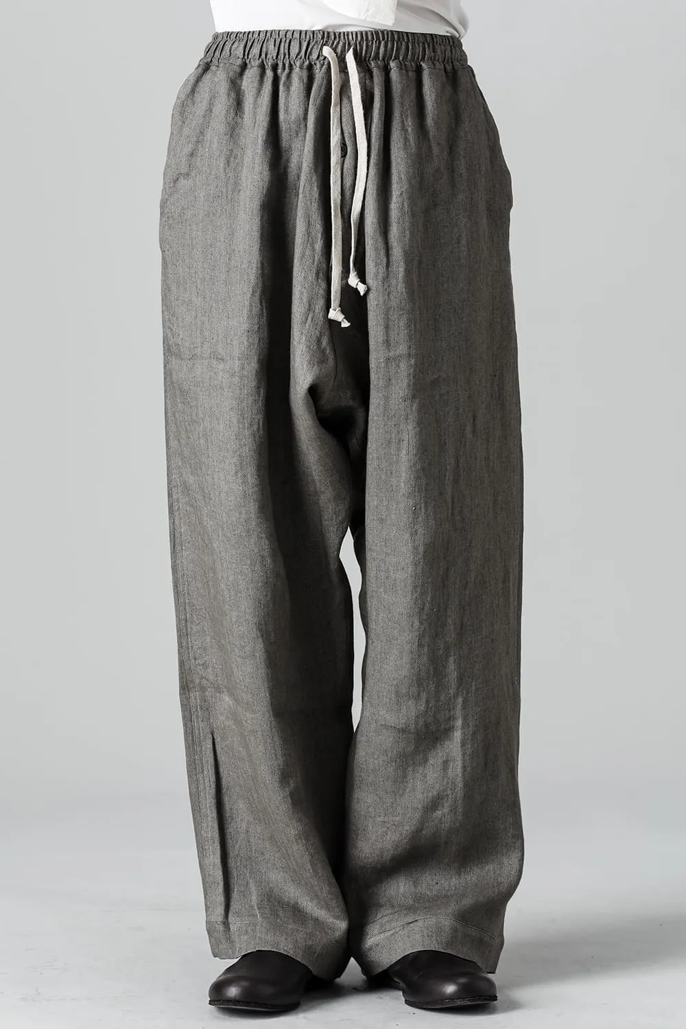 JOGGING TROUSERS Flax Herringbone GRAY