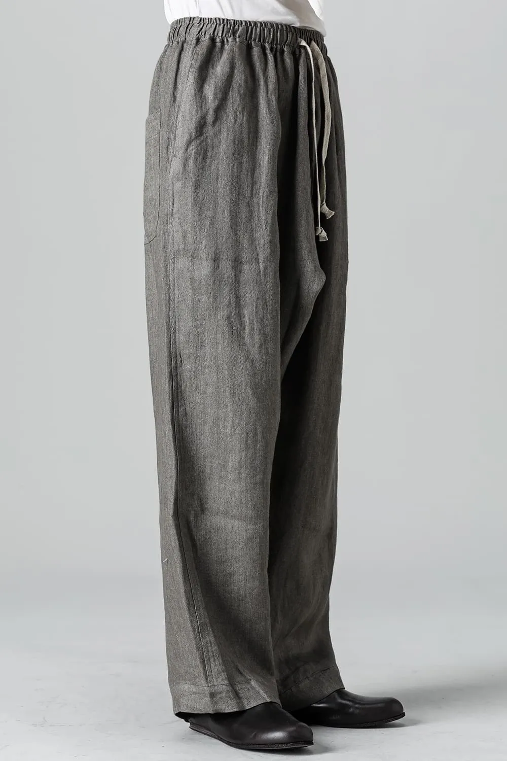 JOGGING TROUSERS Flax Herringbone GRAY