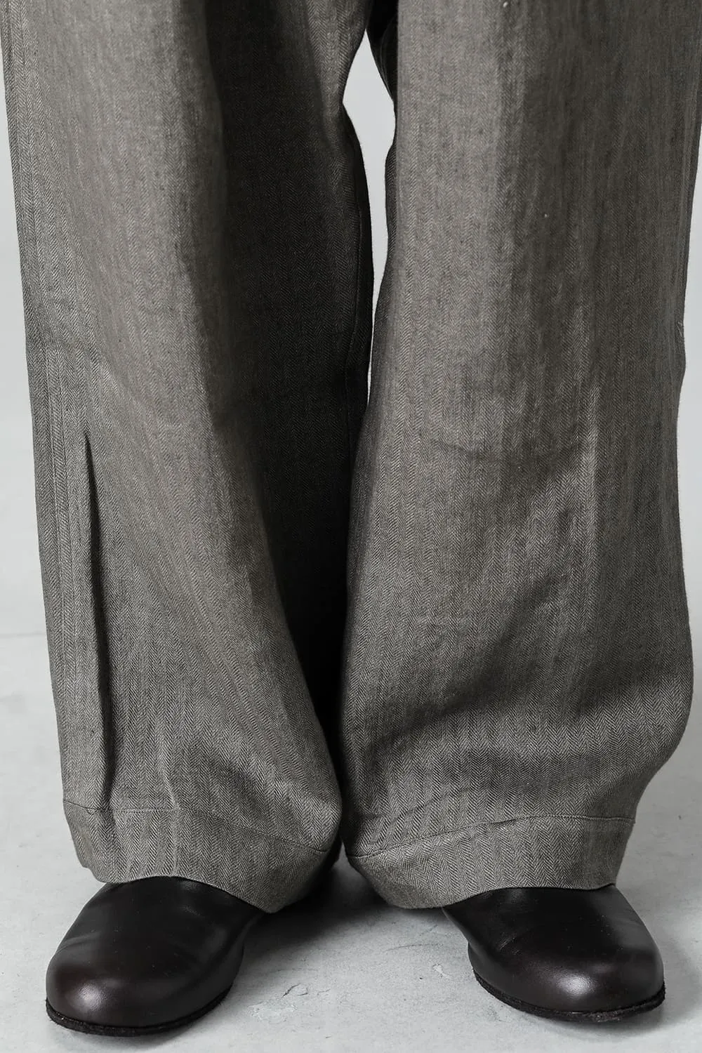 JOGGING TROUSERS Flax Herringbone GRAY