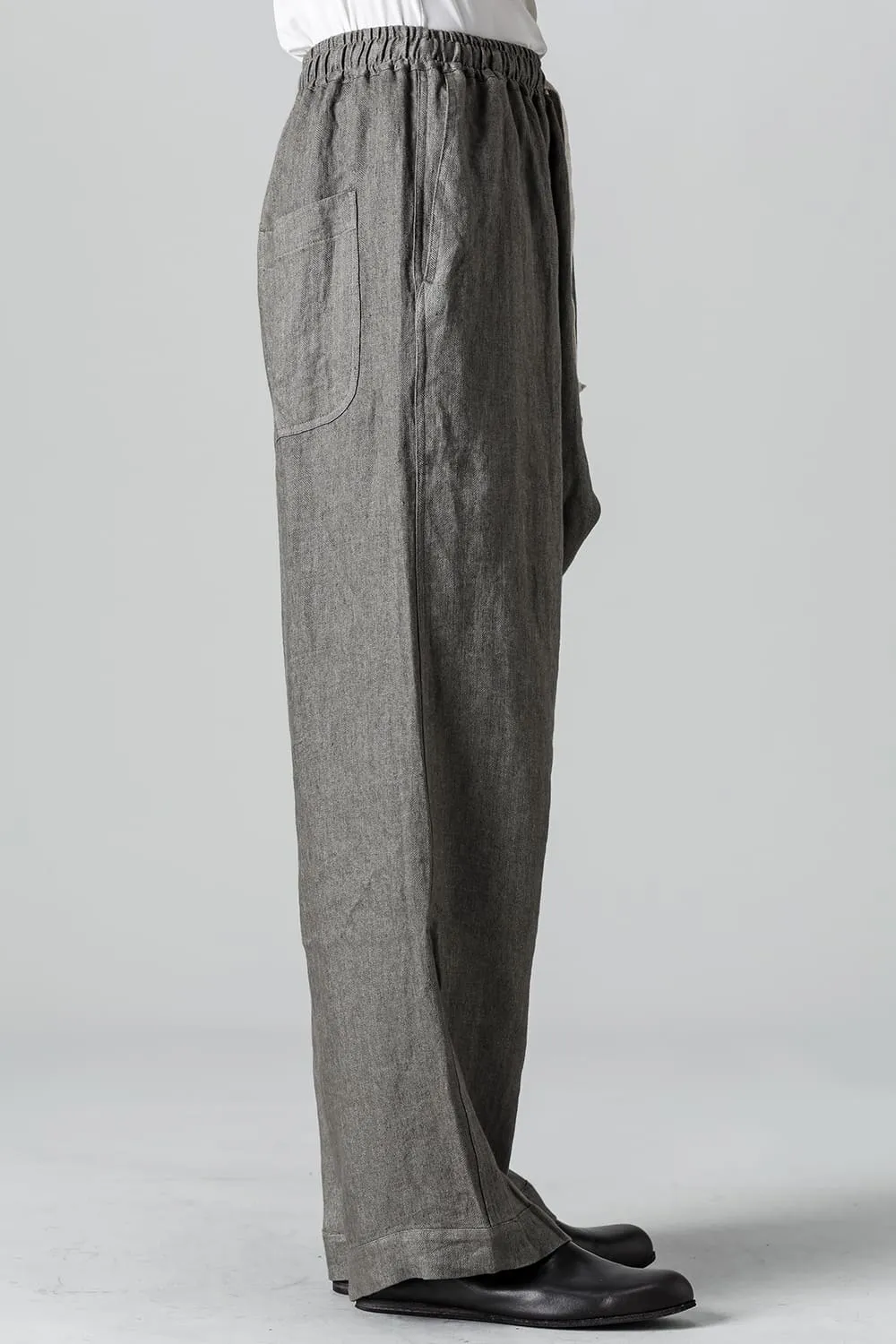 JOGGING TROUSERS Flax Herringbone GRAY