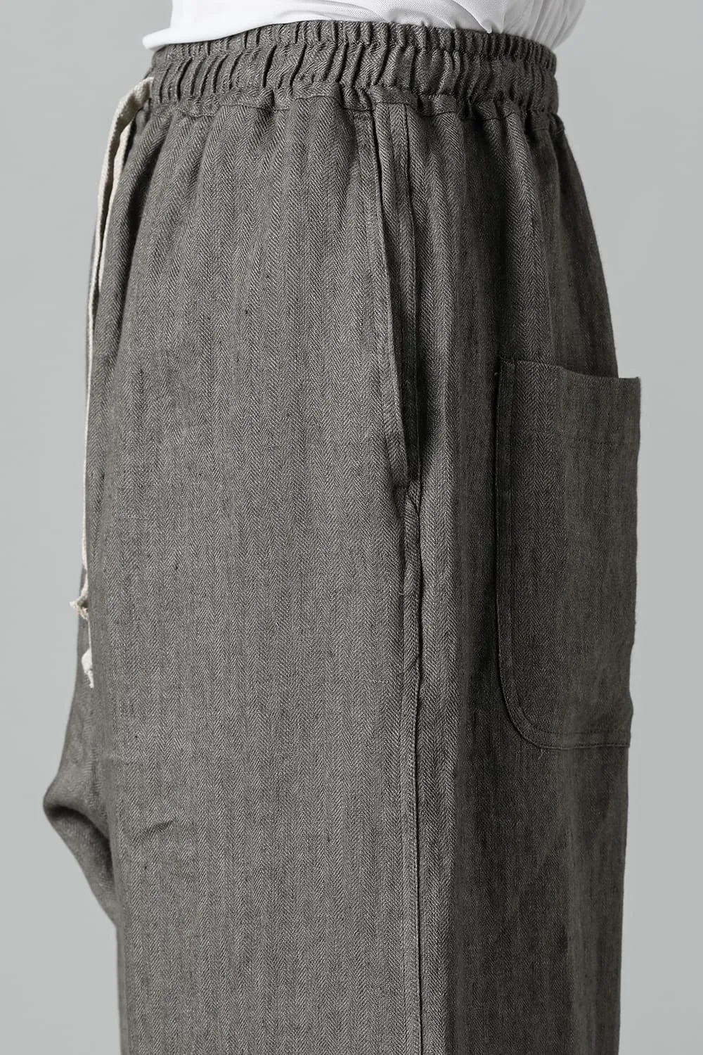 JOGGING TROUSERS Flax Herringbone GRAY