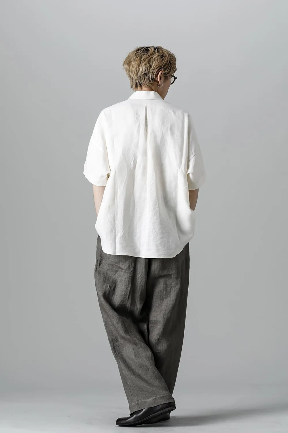 JOGGING TROUSERS Flax Herringbone GRAY