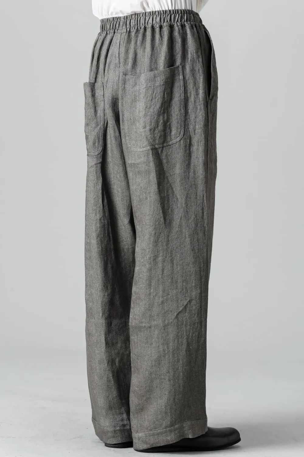 JOGGING TROUSERS Flax Herringbone GRAY