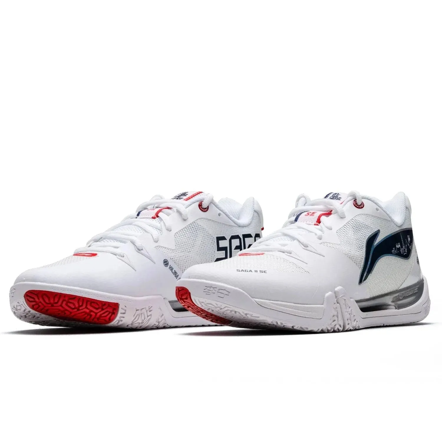 LI-NING SAGA II SE Badminton Shoes White UNISEX AYZU001-1