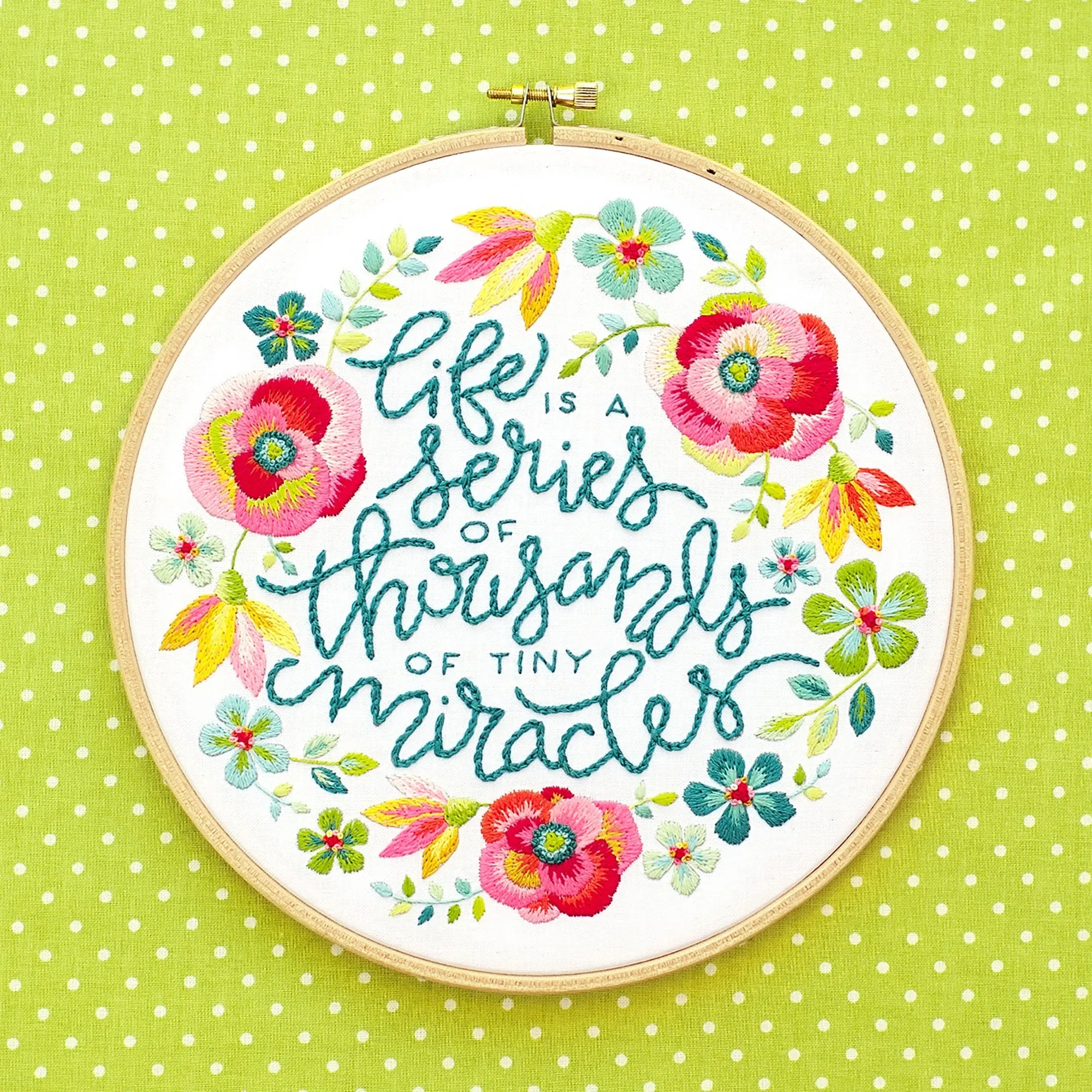 Life And Tiny Miracles Embroidery PDF Pattern - White