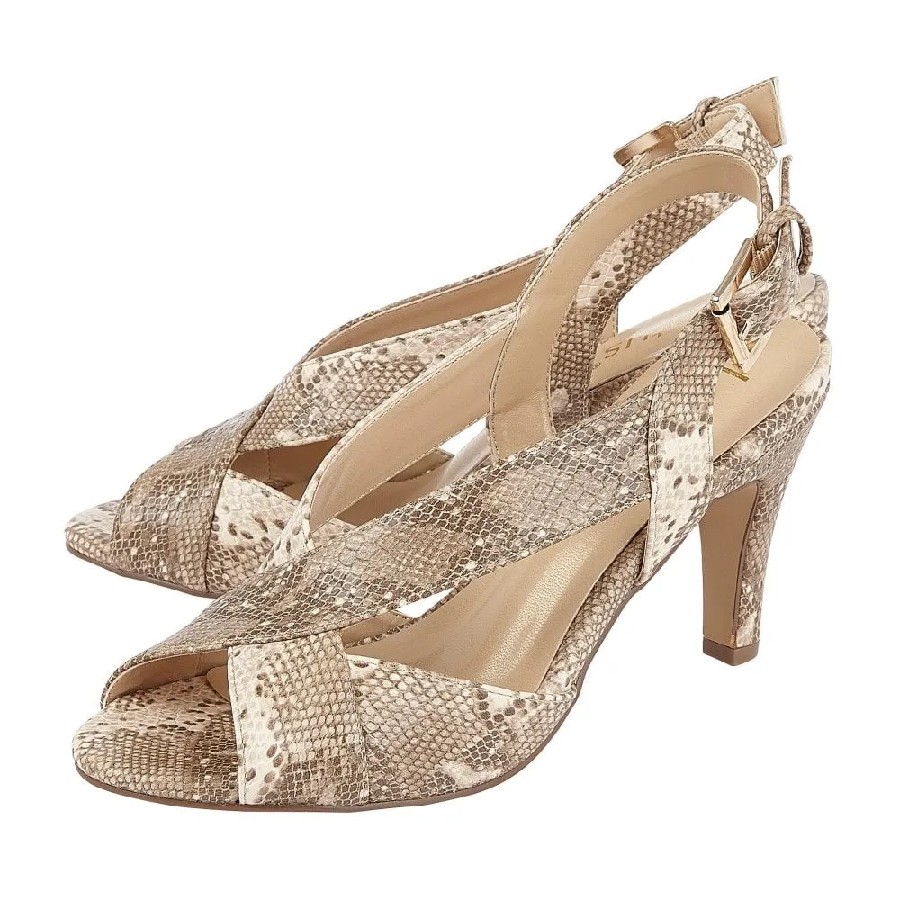 Lotus Paloma NATURAL SNAKE Occasion Wear Sling Back shoes  ULS156