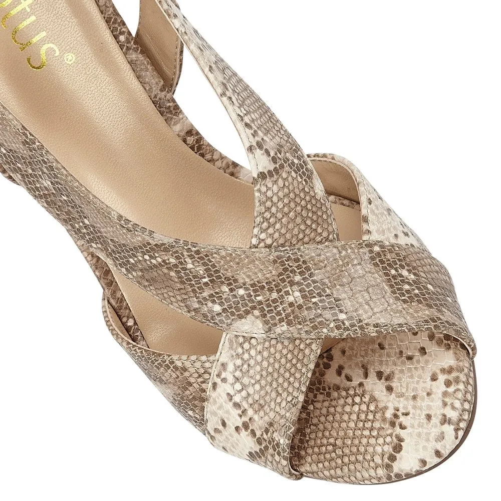 Lotus Paloma NATURAL SNAKE Occasion Wear Sling Back shoes  ULS156