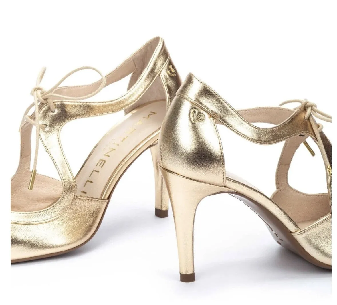Martinelli Thelma Ladies Slim Heel Tie Detail Court Shoe