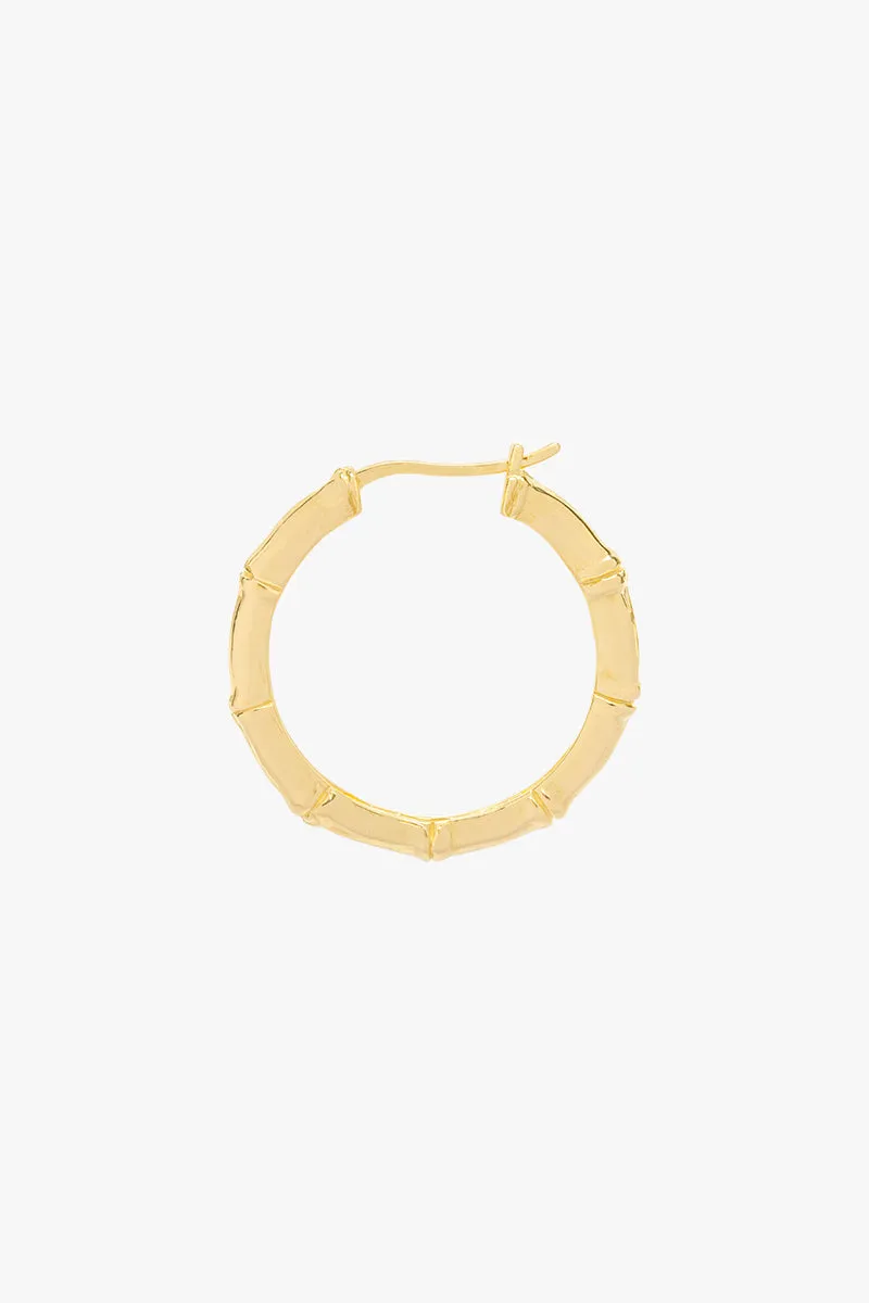 Medium bamboo hoop gold plated