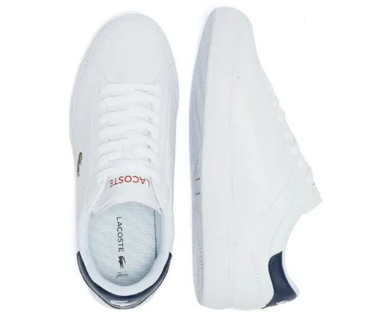 Men's Lacoste Powercourt 0721 2 SMA (White/Navy/Red)