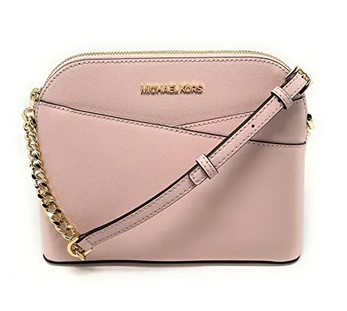 Michael Kors Jet Set Medium Crossbody Leather Handbag (POWDER BLUSH)