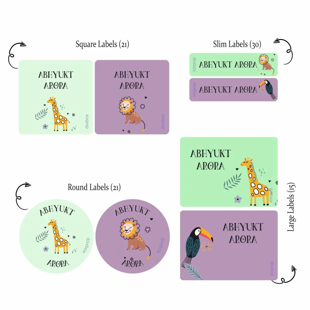 Mixed Labels - Wild life PREPAID ORDER