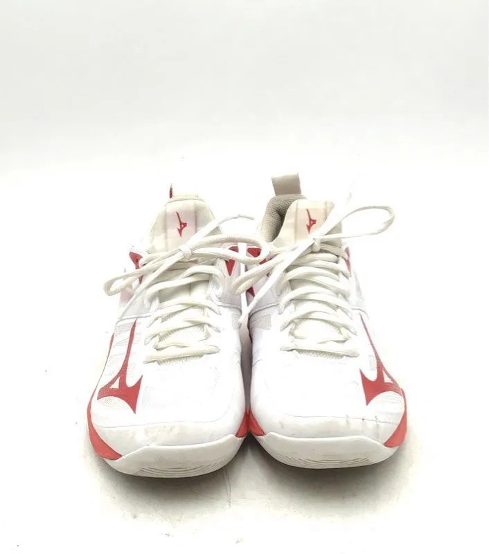 Mizuno Women's Wave Dimension V1GC224067 White Red Athletic Shoes - Sz 7