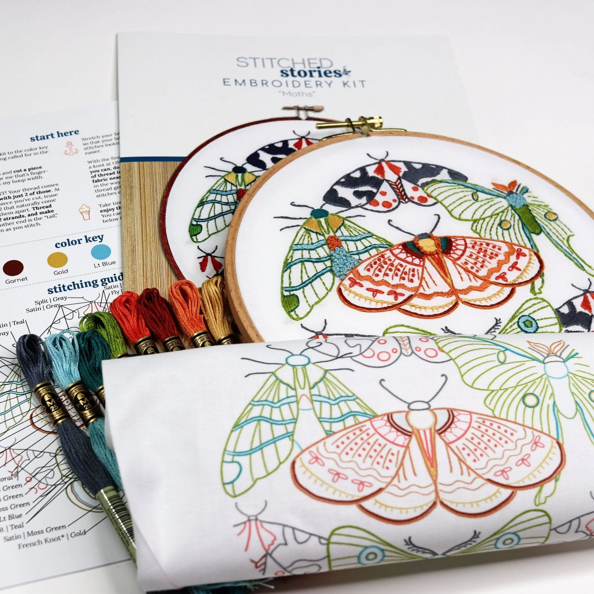 Moths Embroidery Kit