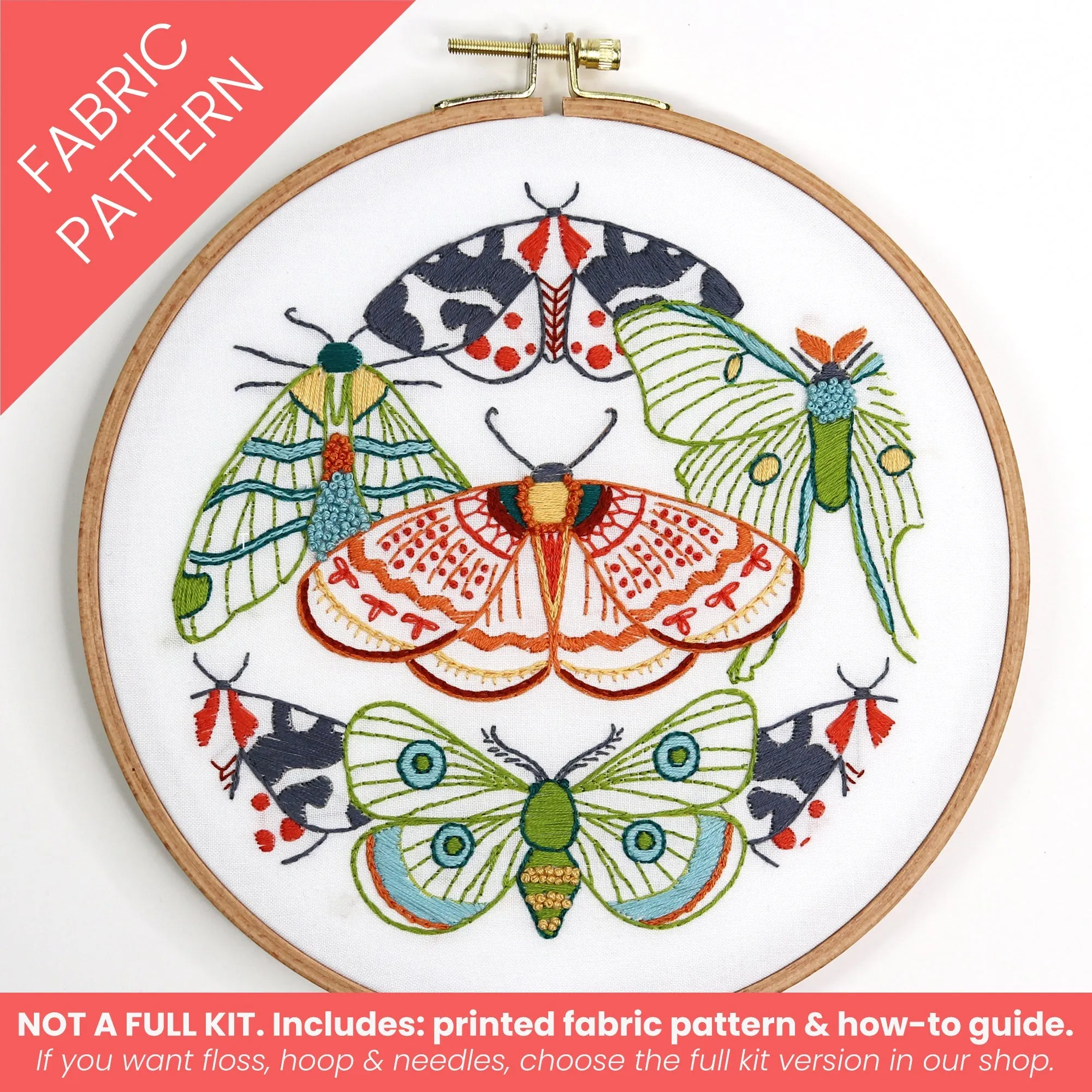 Moths Printed Fabric Pattern
