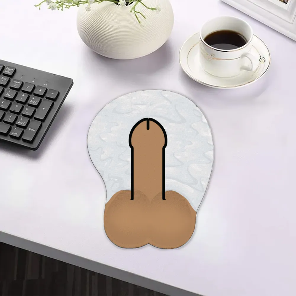 Naughty Oppai Mousepad with Wrist Support Silicone Mouse Pad