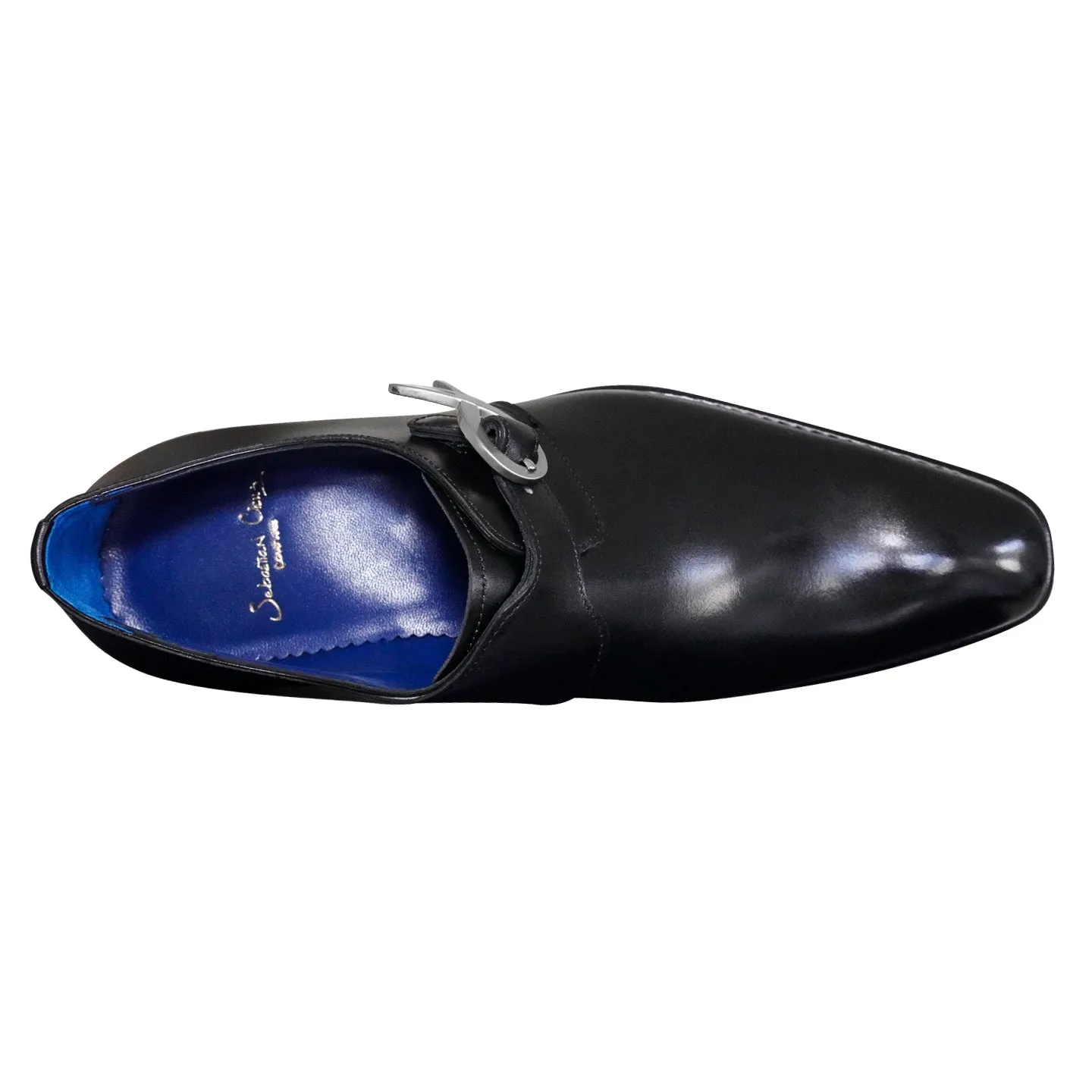 Nero Opal With Silver Hardware Monk Strap