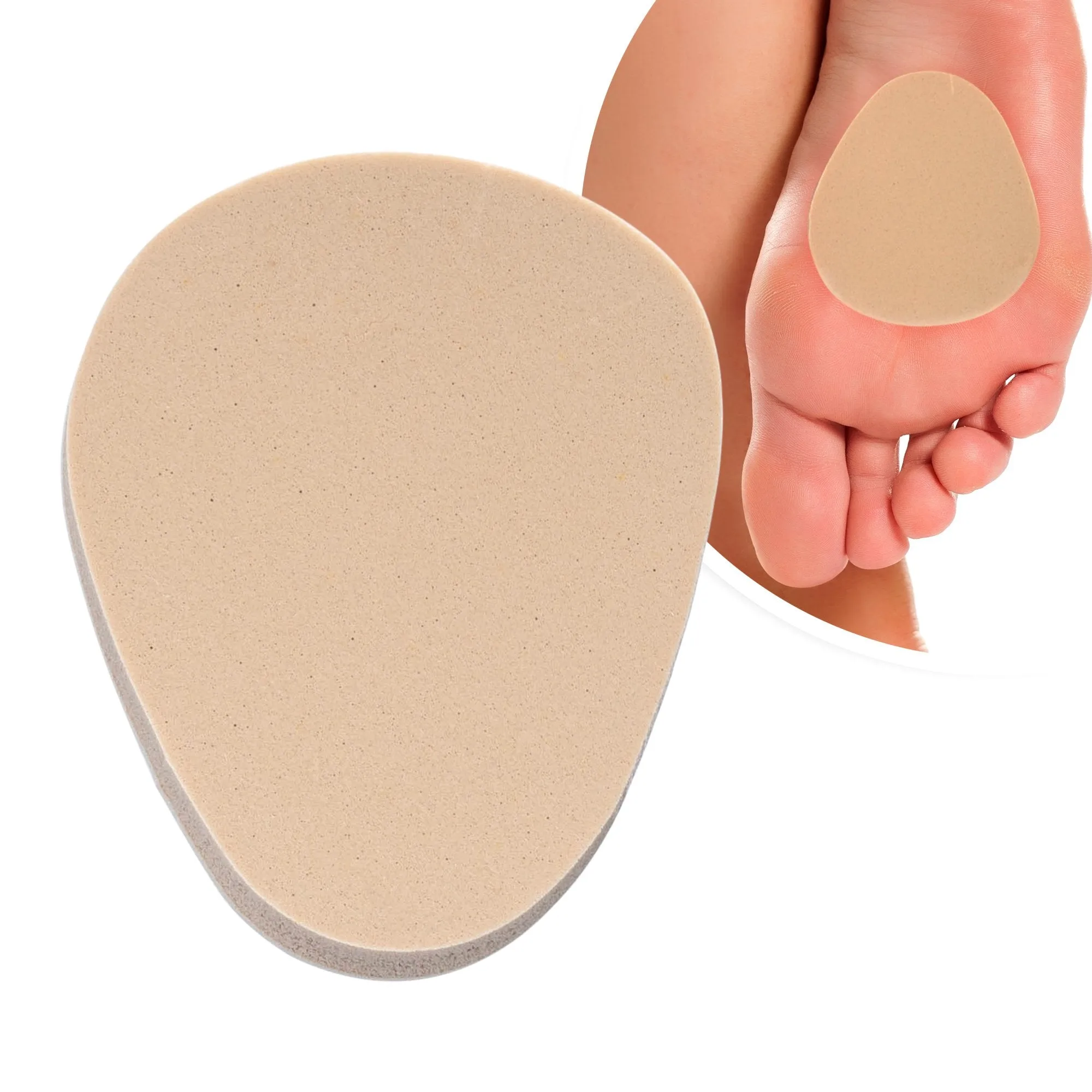 NEW Metatarsal Firm Tan Foam Foot Pad - 1/4" Thick - 6 Pairs
